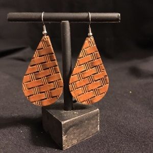 Hand-made leather earrings